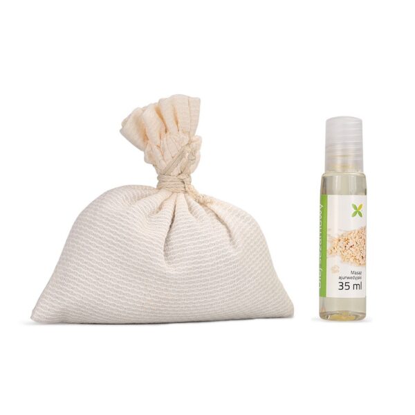 Set completo Pinda Sweda: timbro ayurvedico con sale ed erbe e olio di sesamo naturale. Perfetto per SPA e trattamenti professionali.